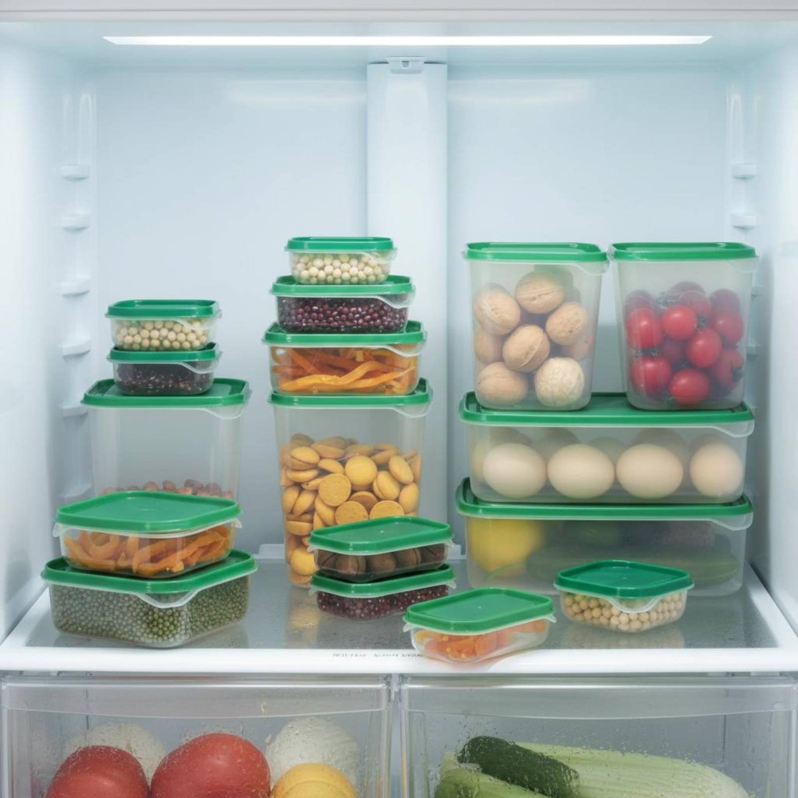 Food Storage Containers With Lids - Conjunto de 17 Caixas de Armazenamento