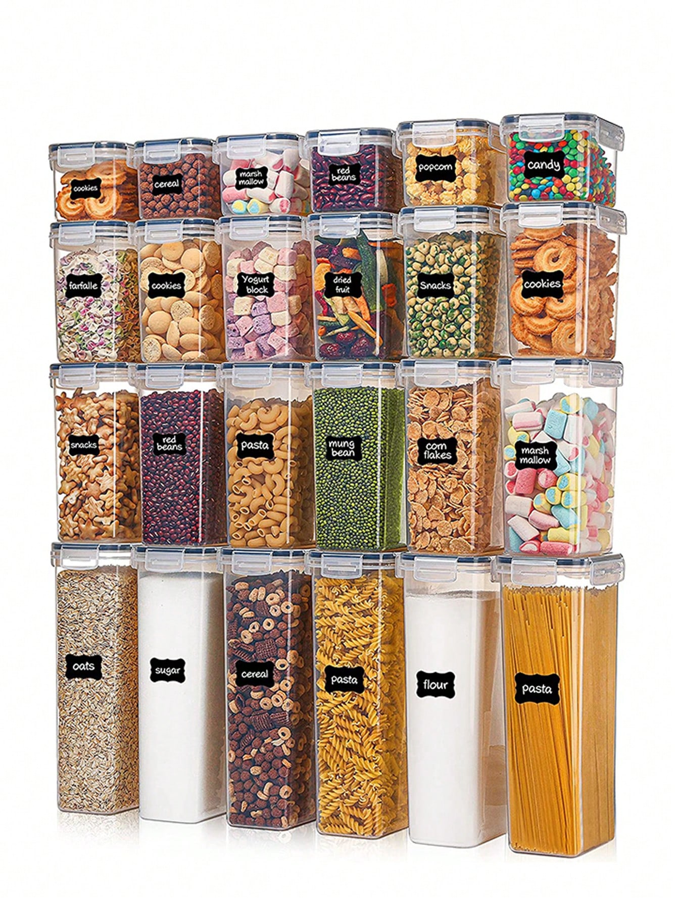 Food Storage Containers With Lids - Conjunto de 48 Recipientes Herméticos para