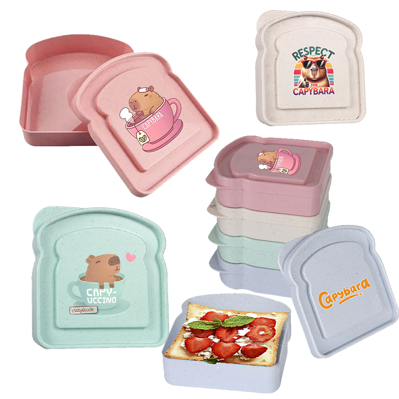 Food Storage Containers With Lids - Capivara sanduíche caixa de armazenamento de
