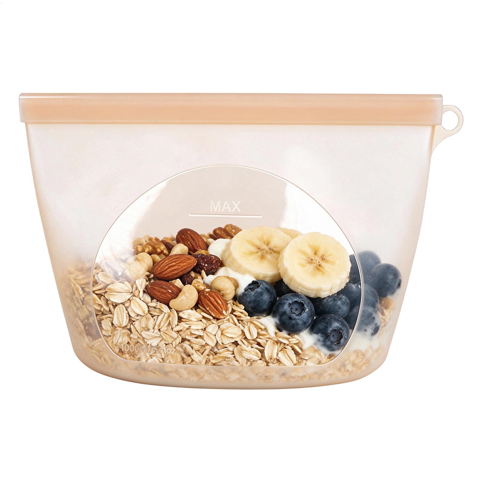 Food Storage Ziploc - Sacos de silicone para armazenamento de