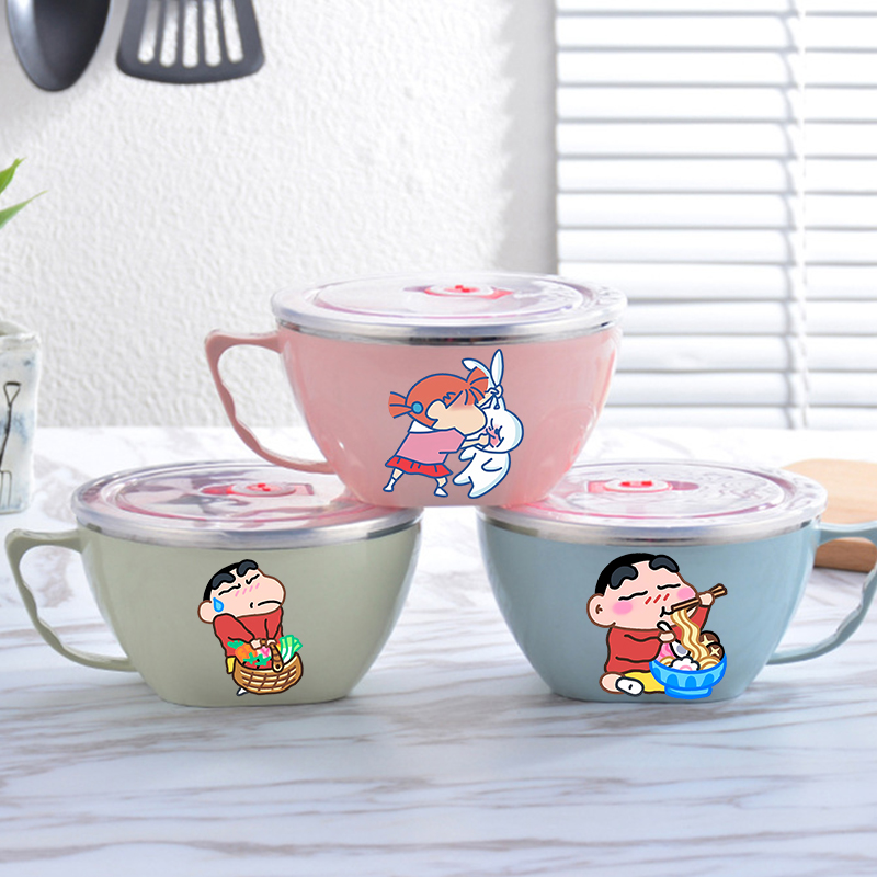 Food Storage In Stainless Steel - Tigela de Aço Inoxidável Crayon Shin-chan