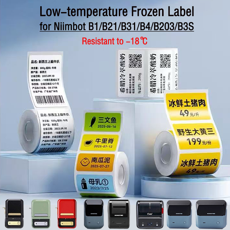 Food Storage Temperature - Etiquetas de Papel para Caixa de