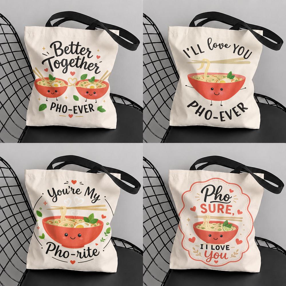 Food Storage Quotes - Bolsa de lona com estampa de