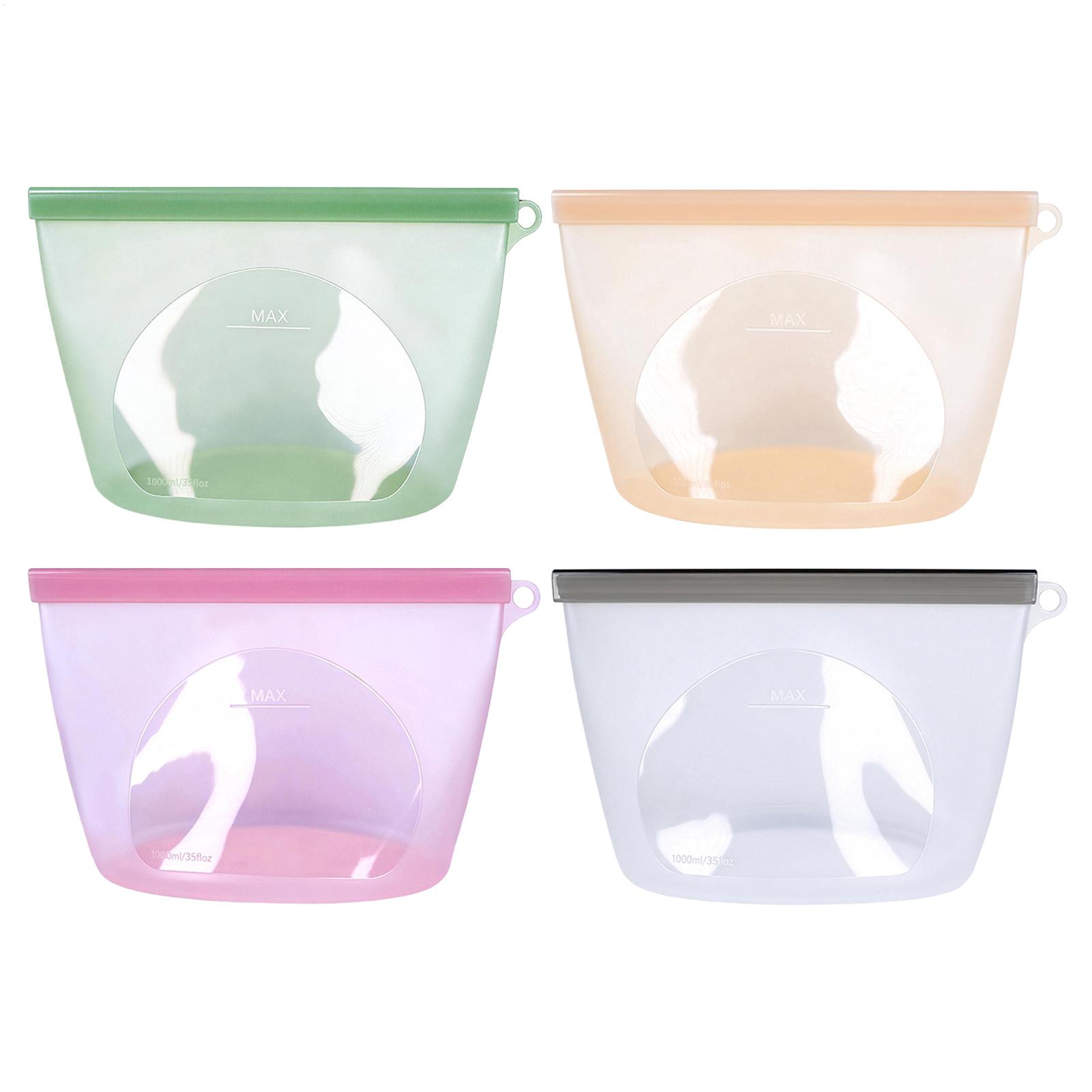 Food Storage Ziploc - Sacos de silicone para armazenamento de