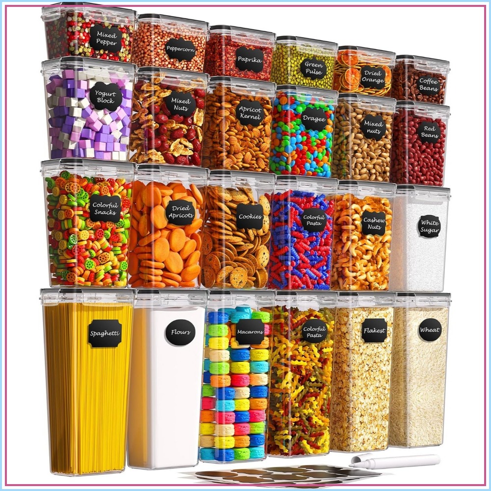 Food Storage Containers With Lids - 24 PCS Recipientes de Armazenamento de