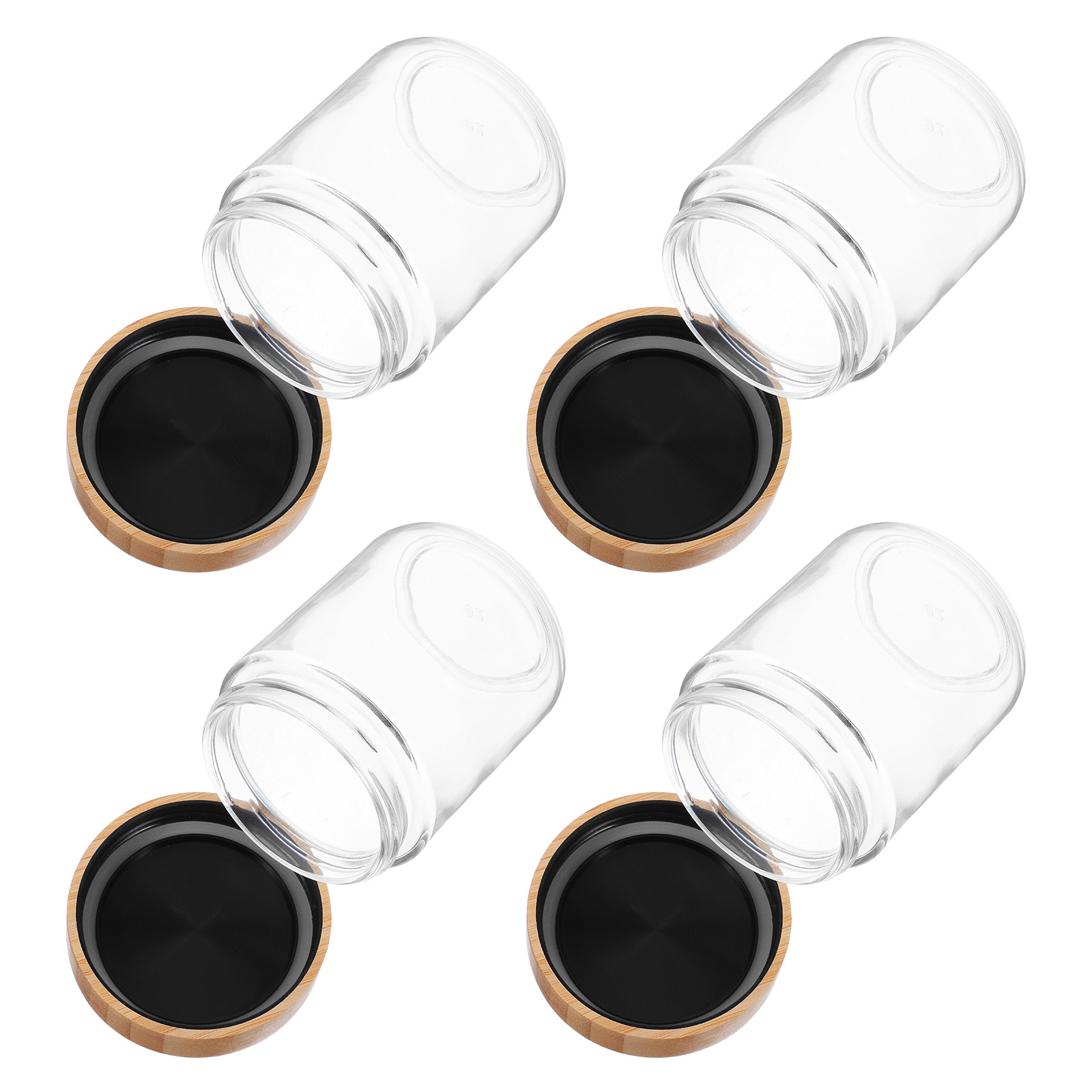 Food Storage Containers With Lids - 4 Potes de Vidro para Armazenamento