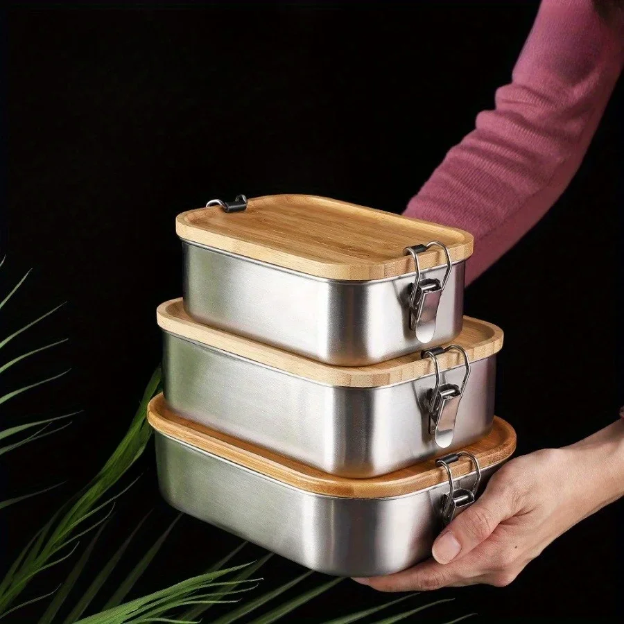 Nova Lancheira de Aço Inoxidáv - Food Storage Containers With Lids avaliação e preço