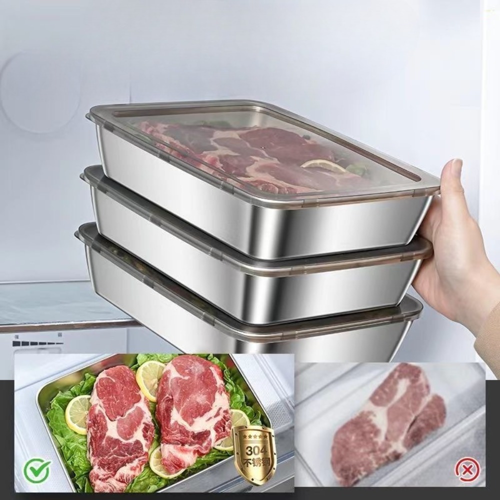 Bandeja de Servir em Aço Inoxi - Food Storage In Stainless Steel avaliação e preço