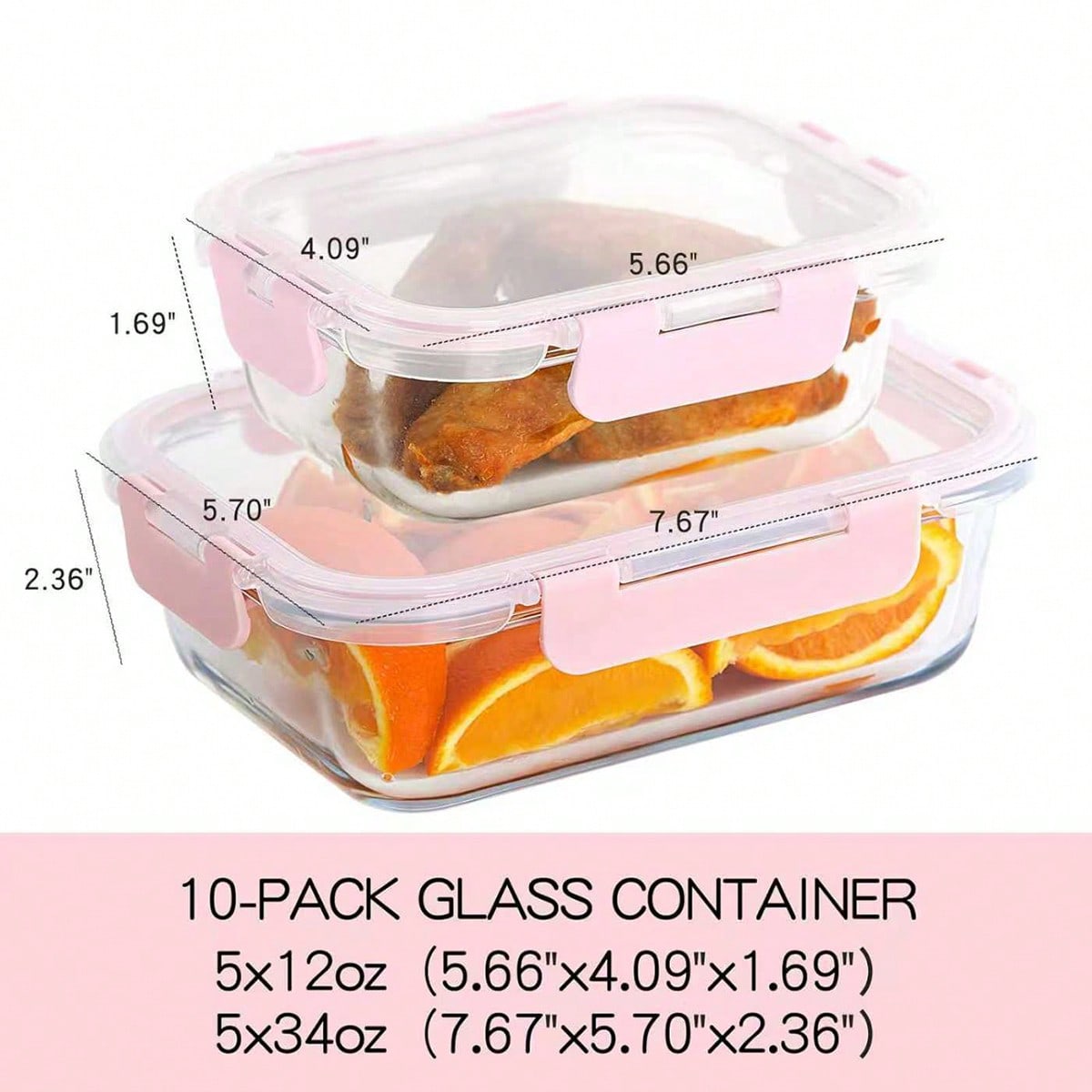 Conjunto de 10 Recipientes de  - Food Storage Containers With Lids avaliação e preço