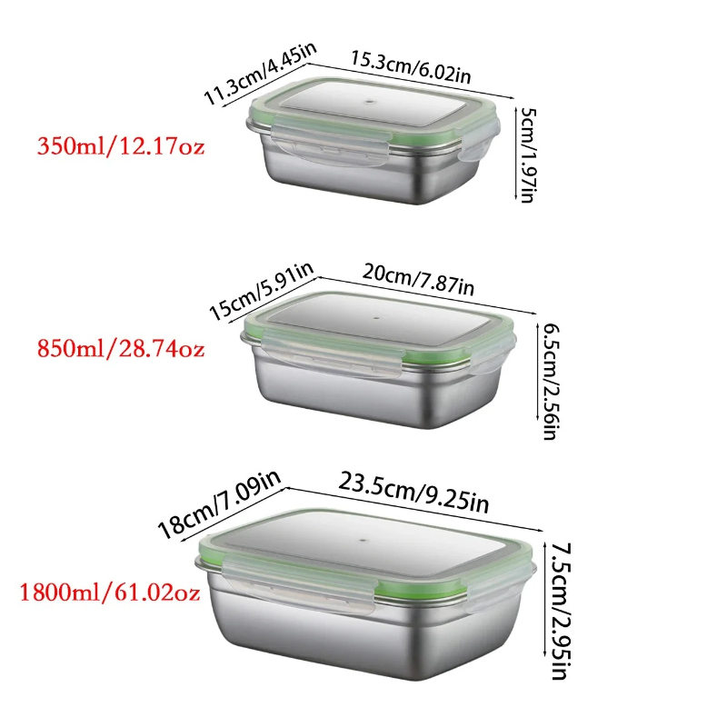 Conjunto de lancheira de aço i - Food Storage Containers With Lids avaliação e preço