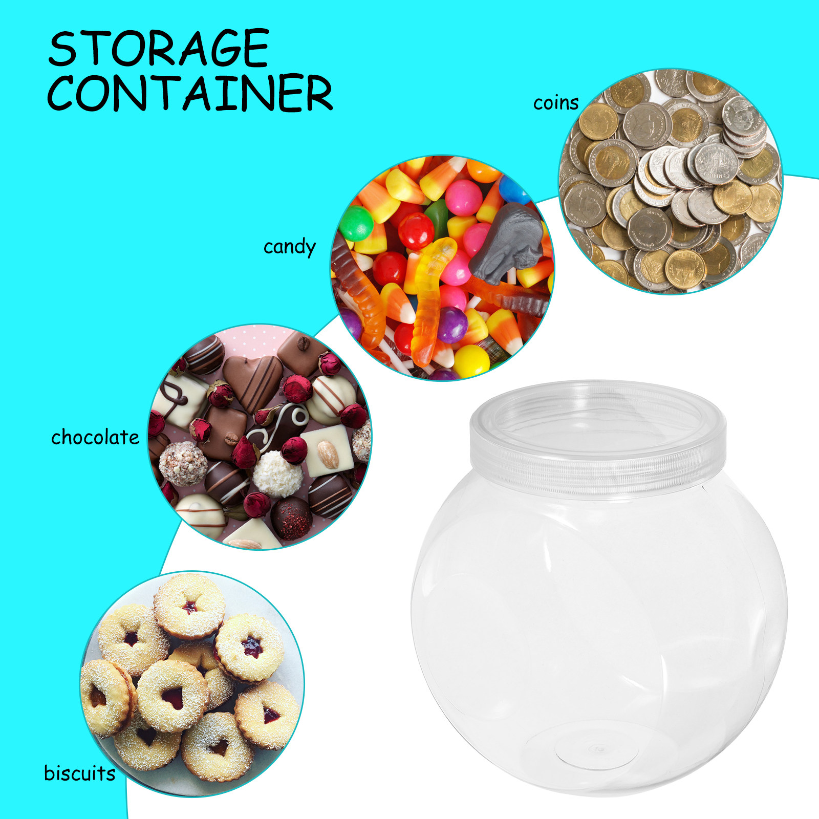 3 Potes Transparentes de 1500m - Food Storage Containers With Lids avaliação e preço