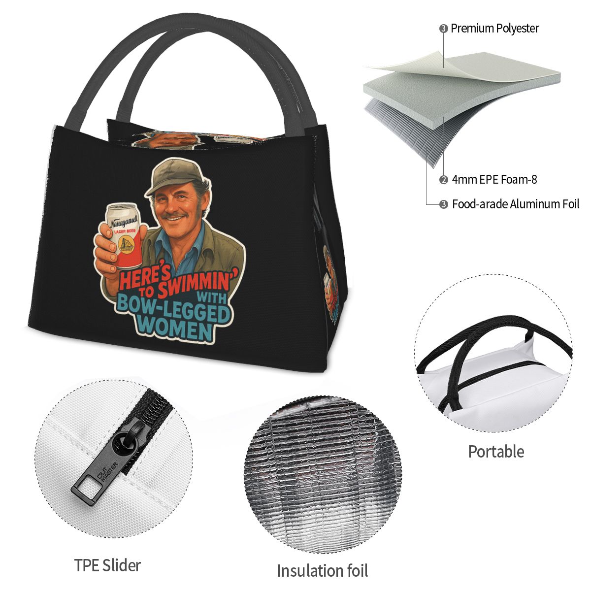 Heres To Swimmin Quint Jaws Mo - Food Storage Quotes avaliação e preço