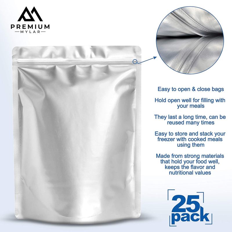25 Sacos Mylar - Sacos Mylar S - Food Storage In Mylar Bags avaliação e preço