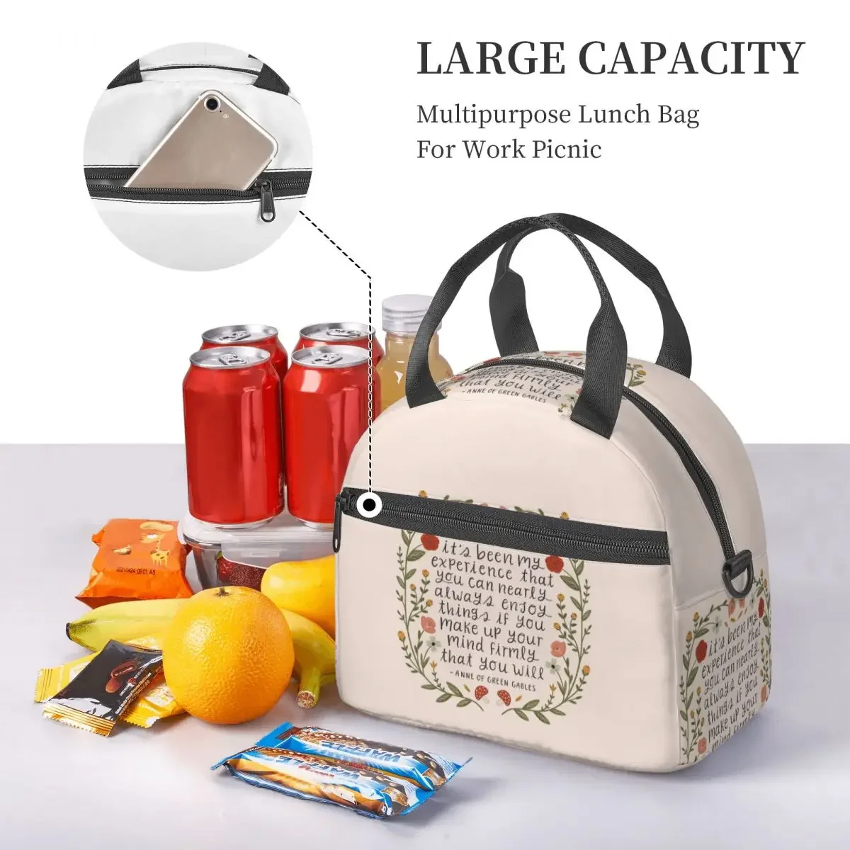 Lancheira térmica com citação  - Food Storage Quotes avaliação e preço